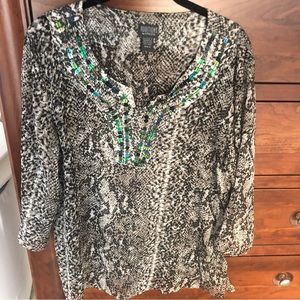 Additions by Chico’s Sheer Top - Chico’s Size 2/LG
